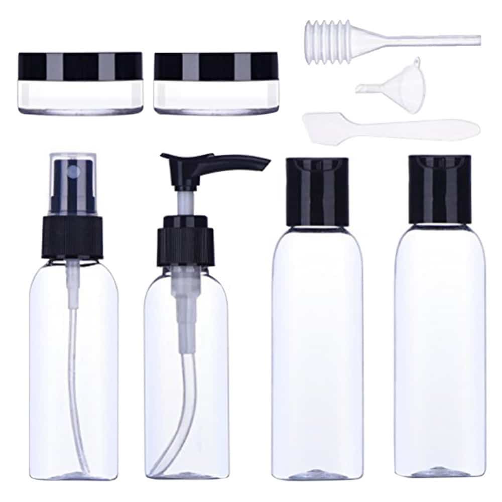 8pcs PET Lotion Spray Travel Cosmetic Bottle Set Kit for Personal Care
