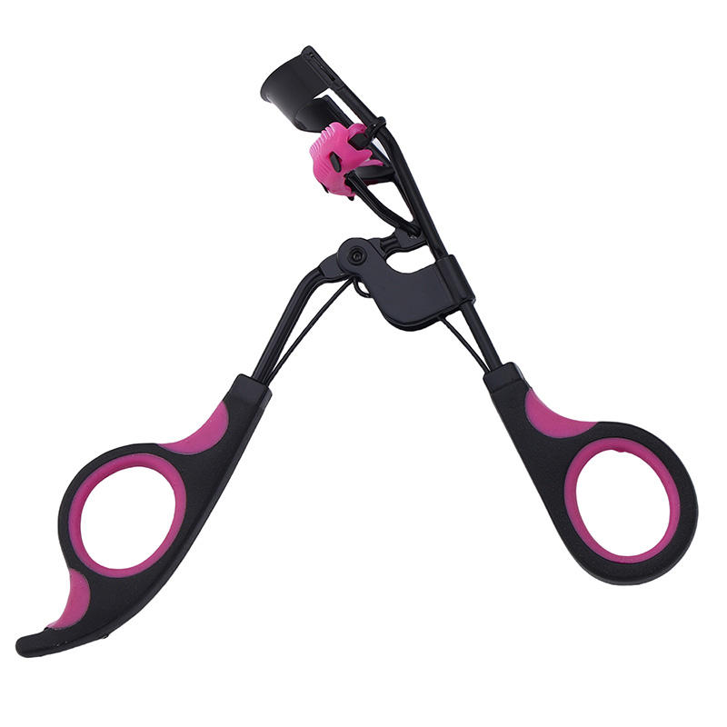 Black and pink Plastic Stainless Steel Eyelashes Curler for Make up Eyelash 