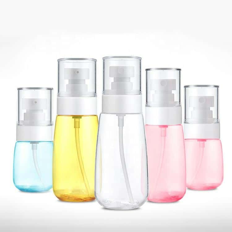 The transparent coloured travel kit bottle is reusable and widely used
