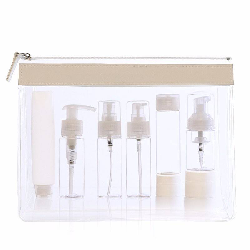 Travel Cosmetics Bottle Set Plastic Travel Kit With PVC Bag 