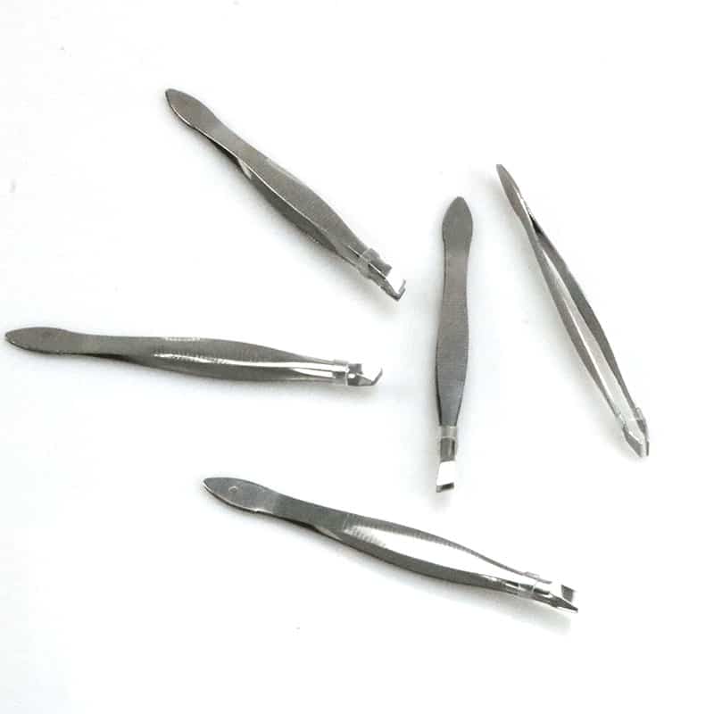 Hot Selling supply personal beauty tools stainless steel slant tip Eyebrow Tweezers 