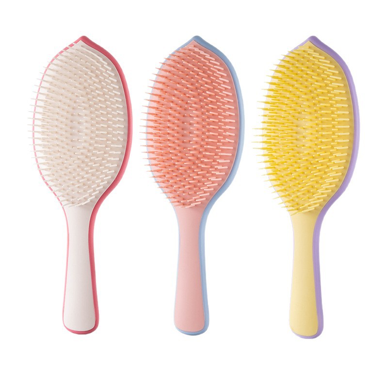 New Design Detangling Hair Leaf Hair Comb Plastic Vent Hair Brush for Hair Care