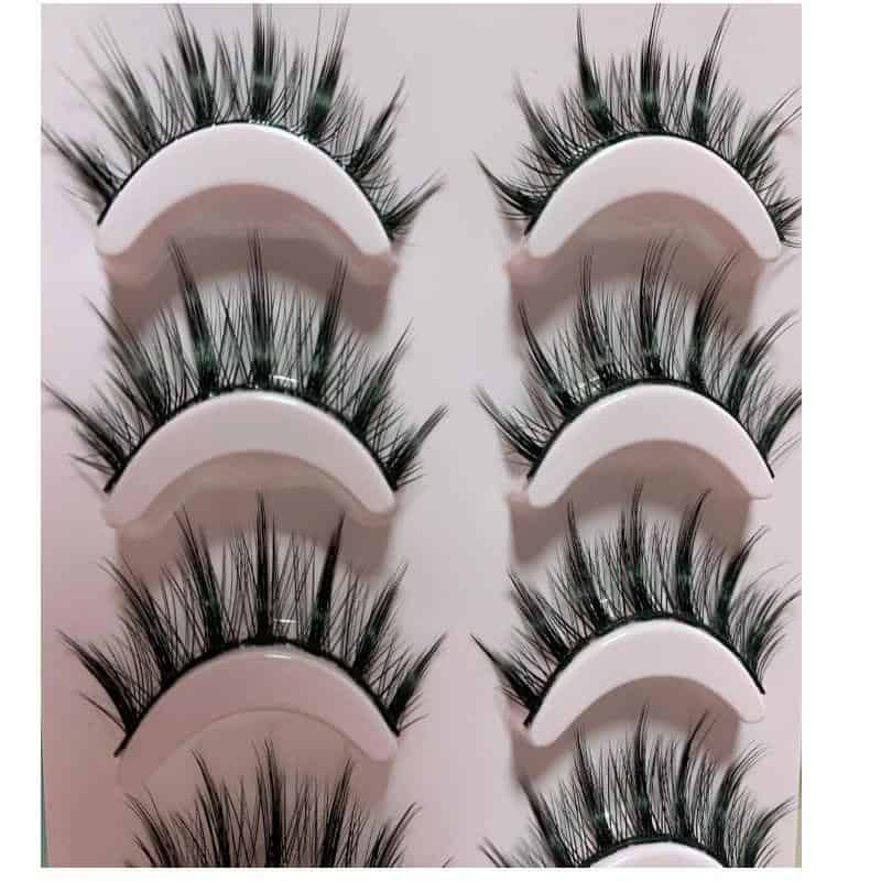 New Style Natural Lash Tray With 5 Pairs Handmade False Eyelashes
