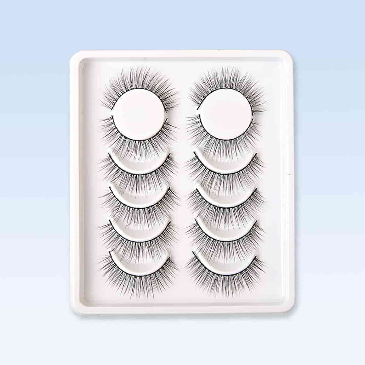 Thick Natural Synthetic Eyelashes Multiple Pairs Feather Style False Eyelashes