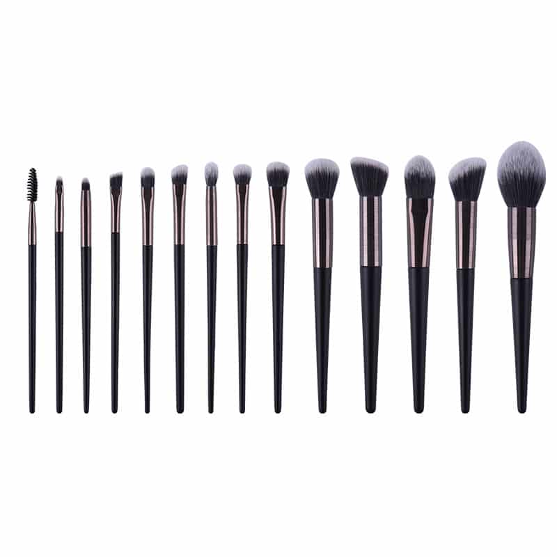 14pcs Matte Point Handle Synthetic Hair Foundation Powder Make up Brush Set 