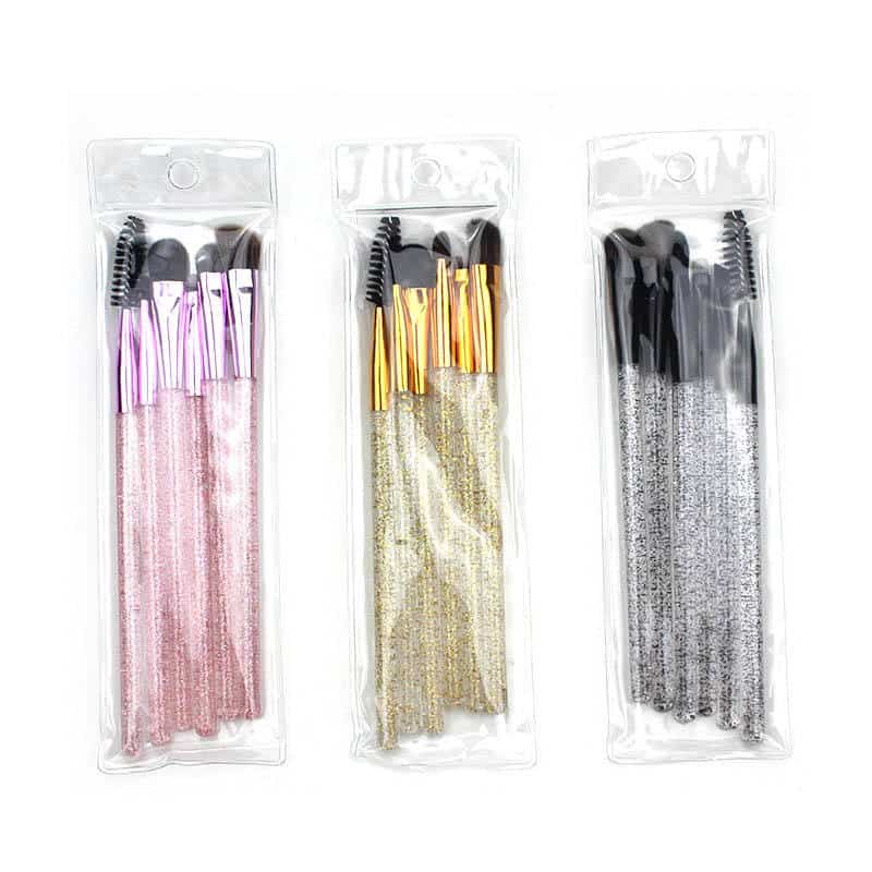 6pcs Makeup Brush Crystal Cosmetic Brush Professional Eye Soft Makeup Brush Set