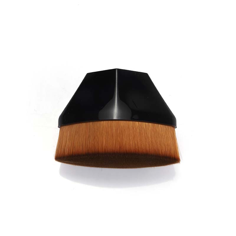 Short Handle Flat Thick Foundation Brush Black Hexagon Foundatio