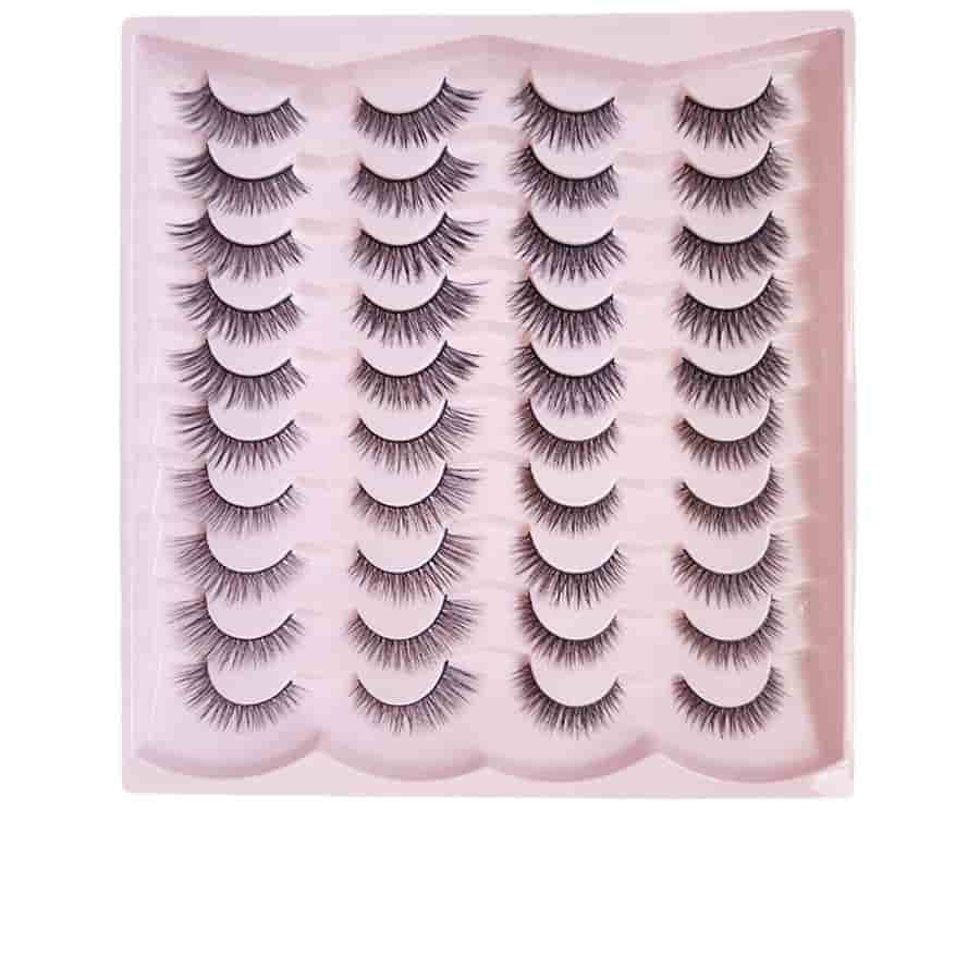 20 Pairs Faux Strip Lashes 3D Lashes Natural Eyelashes 