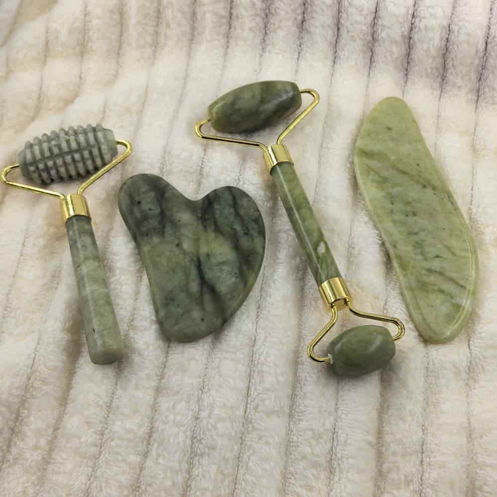 Best Selling Facial Massager Custom Jade Roller and Gua Sha 