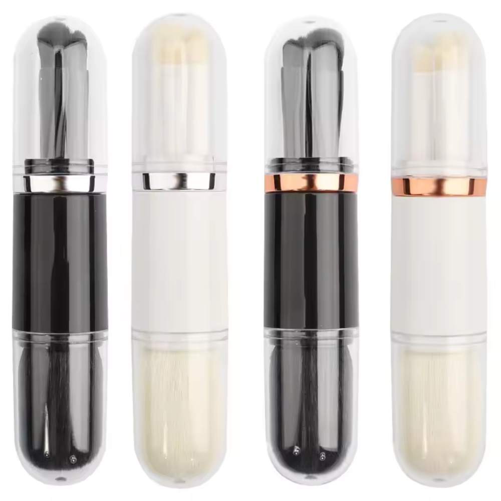 4pcs Small Travel Makeup Brush Set Cosmetic Eye Shadow Powder Brush Mini Makeup Brush Set