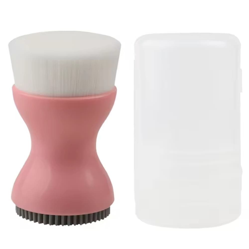 Double Head Portable Mini Silicone Massage Cleansing Brush Custom Soft Hair Skin Cleaning Makeup Tool for Face Skin Care