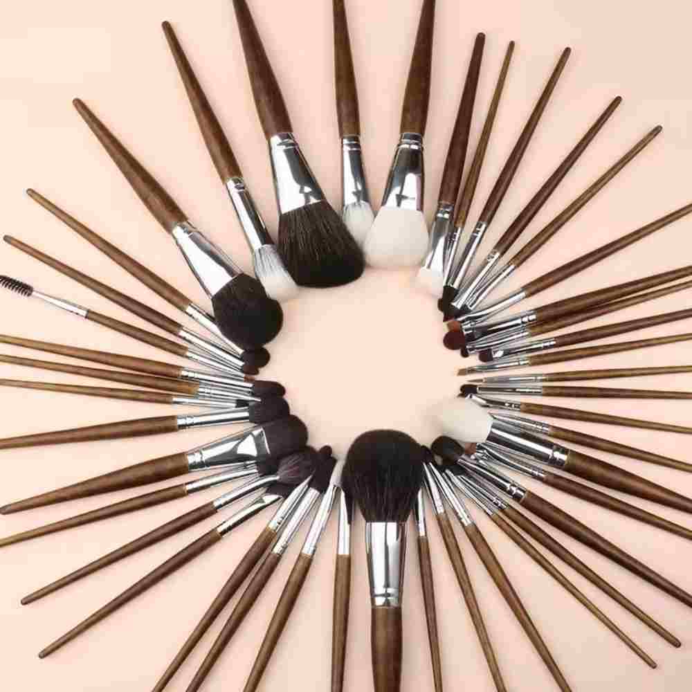 40pcs High Quality Cosmetic Brushes Wooden Handle Synthetic Hair Makeup Brushes Professional Makeup Brush Set