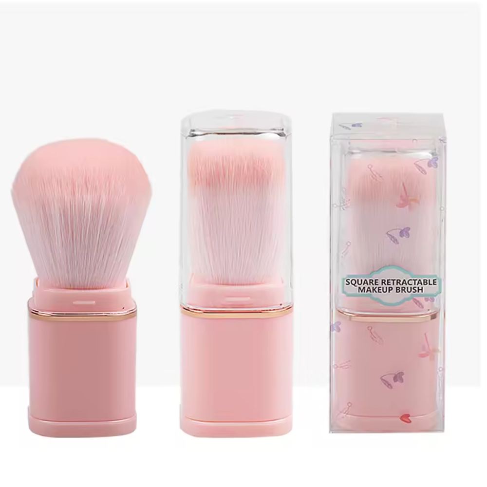 Spot Goods Wholesale pink Synthetic Handle Makeup Brush Mini Travel Loose Powder Makeup Brush for Girl