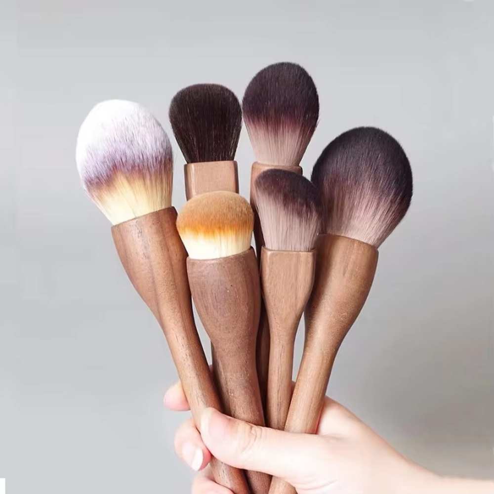 Walnut Wood Makeup Brush Set with Seamless Foundation Blush and Loose Powder Brushes Rippled Nylon Bristles_WH_1000x1000px_2.jpg