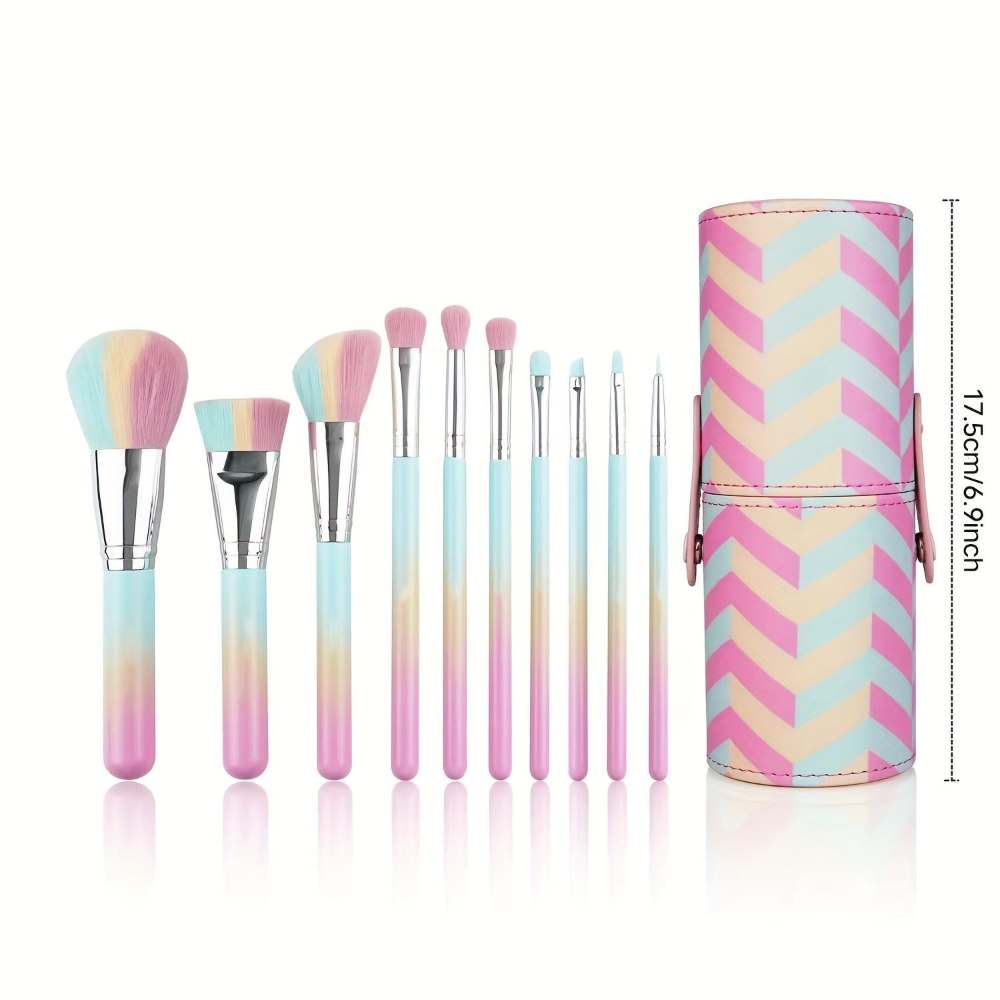 1757583280568028.jpg 10-piece Three-color Makeup Brush Set. Suitable for Powder, Foundation, and Eyeshadow Brushes. High-quality Beauty Tool._2.jpg