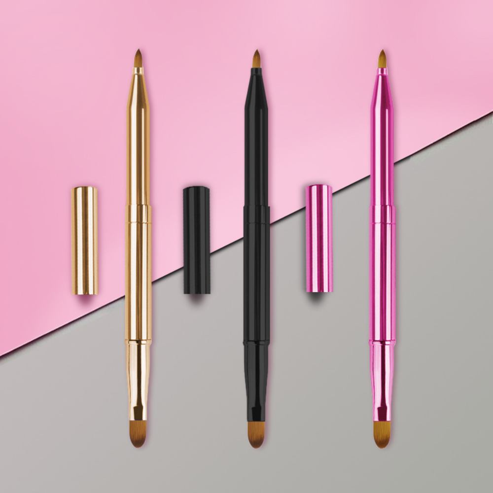 Professional Double Sided Lip Scrub Brush Retractable Portable Handle Mini Cap Makeup Artist Lip Liner Brush Blending Lipstick_2.jpg